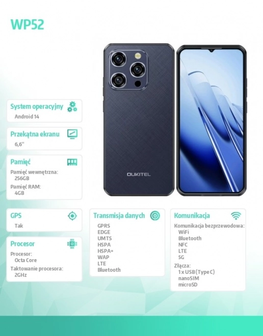 Smartfón WP52 5G Niebiesky