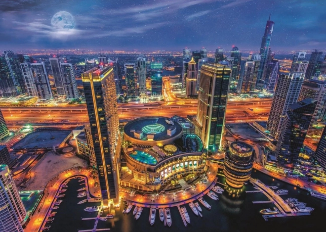 Dubajské svetlá Panoramatické puzzle 2000 dielikov