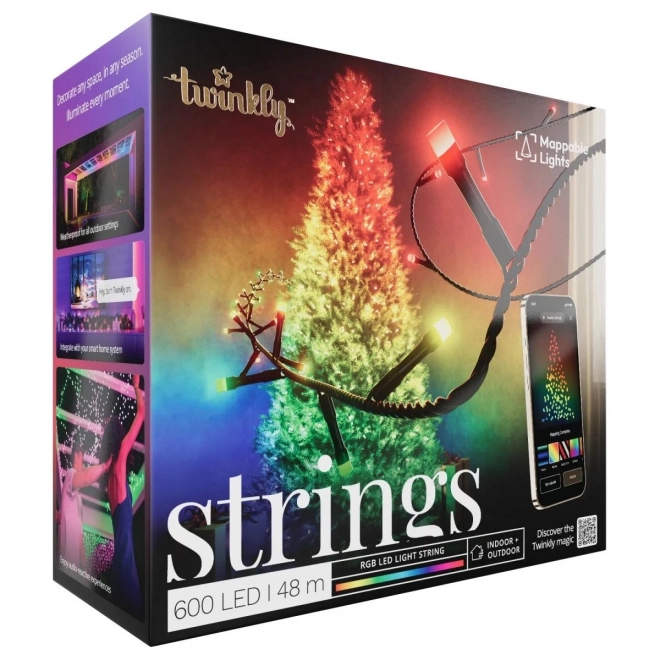 Inteligentné vianočné svetlá Strings 600 RGB LED