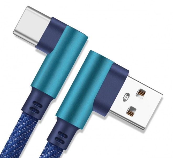 Kábel USB-C kĺbový modrý