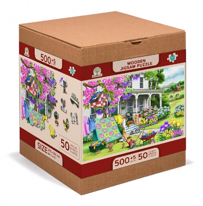 Drevené puzzle Vidiecka záhrada od WOODEN CITY