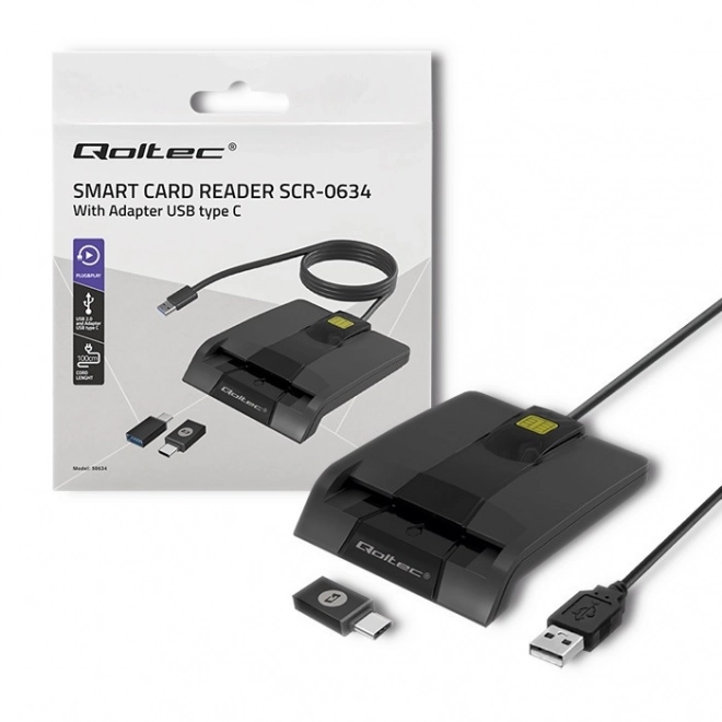 Inteligentný čítač čipových kariet s USB typu C