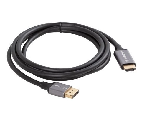Kábel DisplayPort na HDMI 1.8M 4K čierno-strieborný