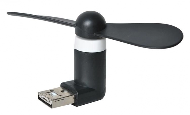 Mini ventilátor micro USB čierny