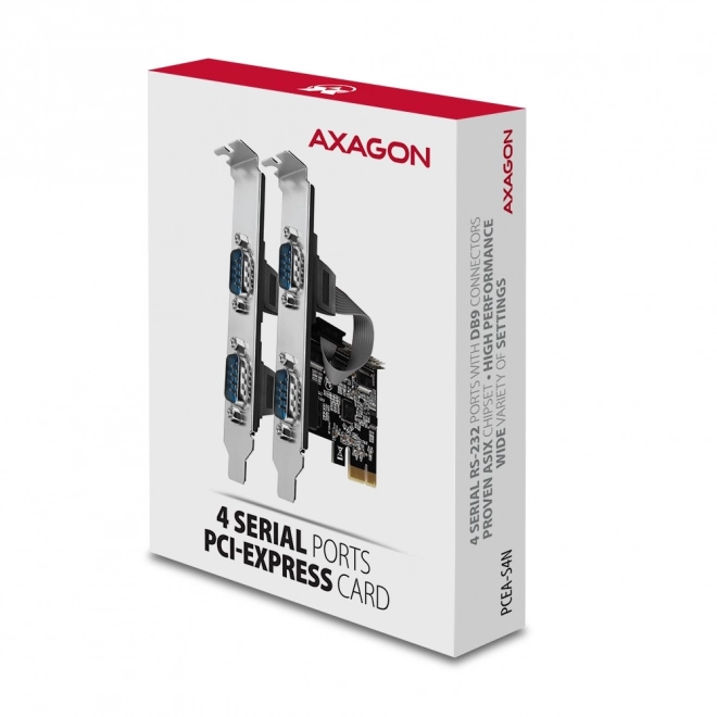 Kontrolér PCIe s 4 portami RS232