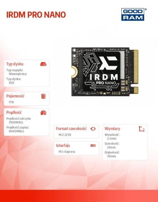 SSD disk IRDM Pro Nano M.2 2230 1TB