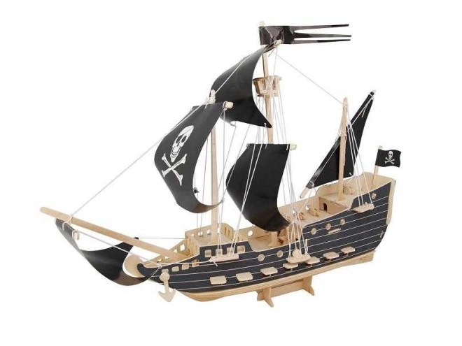 Drevené 3D Puzzle Pirátska Loď