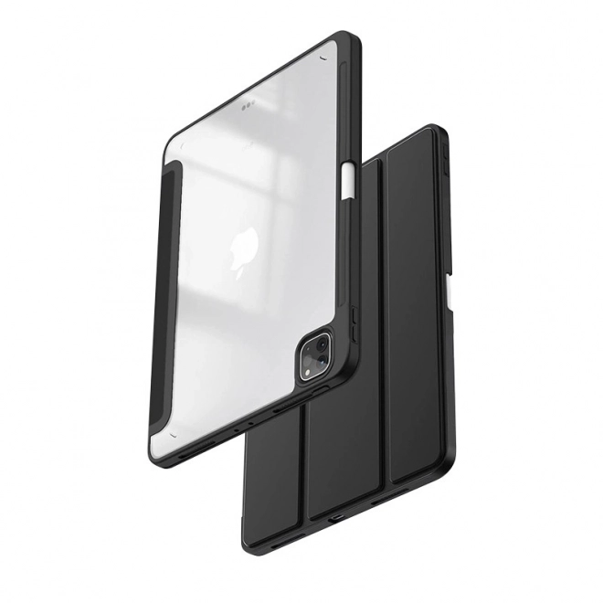 Elegantné puzdro PrimeFolio pre iPad Pro a iPad Air - Čierne/Priehľadné