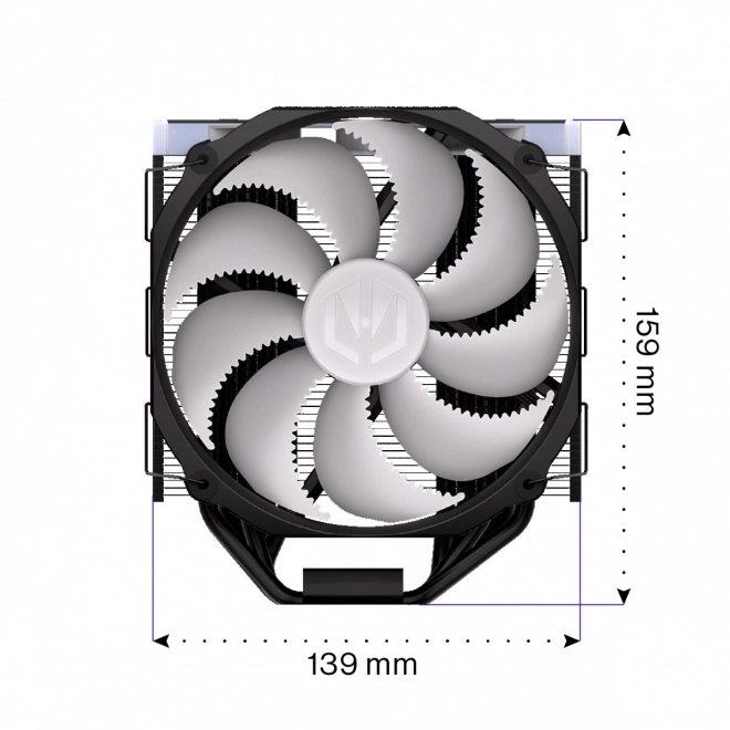 Chladič CPU Fortis 5 Čierny ARGB