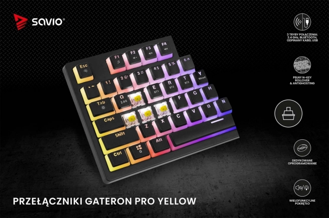 Bezdrôtová mechanická klávesnica Phenix Gateron Yellow Pro