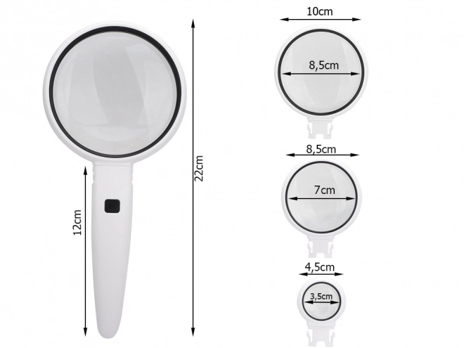 Lupa so svetlom 2x LED