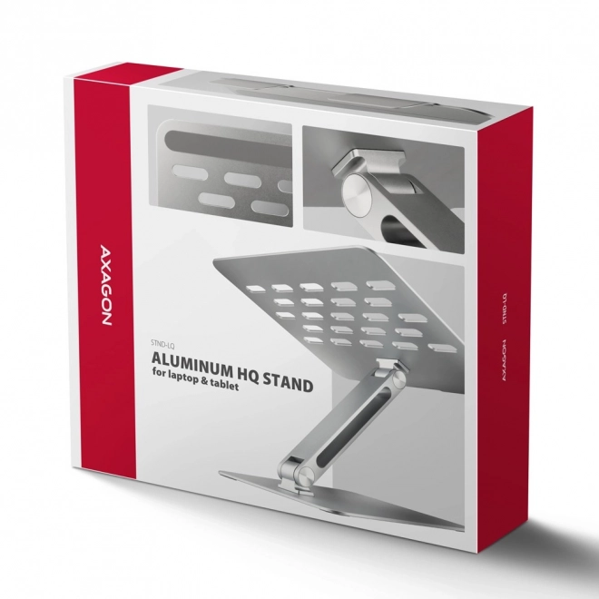 Stojan na notebook AXAGON STND-LQ z hliníka, 10-16", nastaviteľný uhol