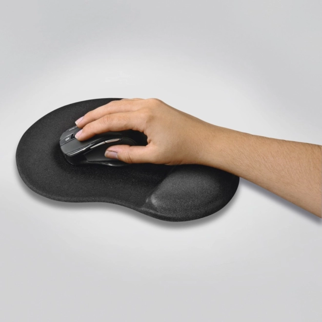 Ergonomická podložka pod myš čierna