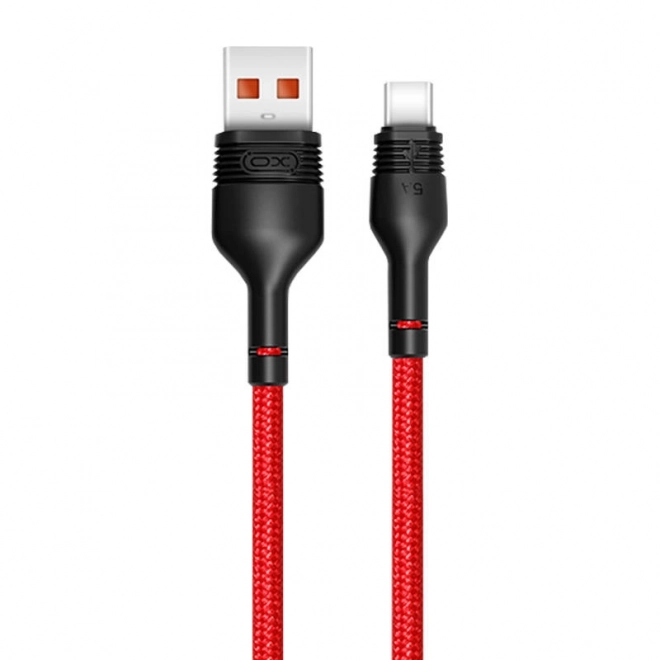 Kábel USB na USB-C XO NB55 5A, 1 m Červený