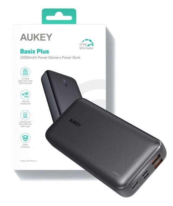 Powerbank Aukey, 20000mAh, rýchlonabíjanie