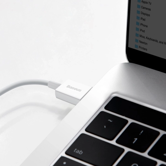 Kabel USB na USB-C Superior, 66W, 2m (biely)