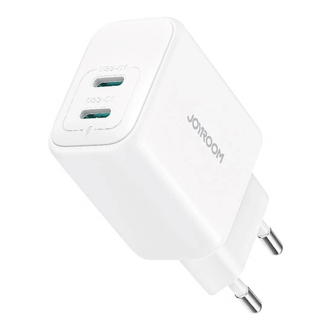 Rýchlonabíjačka Joyroom 20W s dvomi USB-C portmi - biela