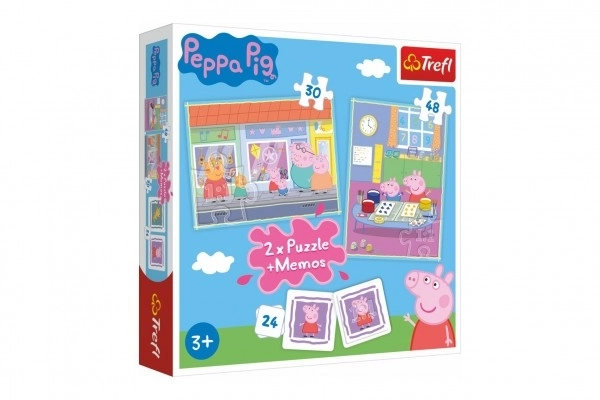 Puzzle a pexeso s Prasiatkom Peppa