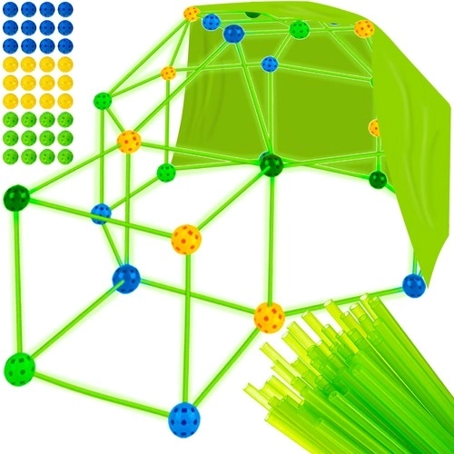 Fluorescenčné stavebné slamky s baldachýnom