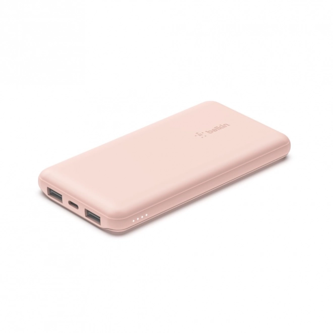 Powerbanka 10 000mAh USB A i C 15W ružové zlato