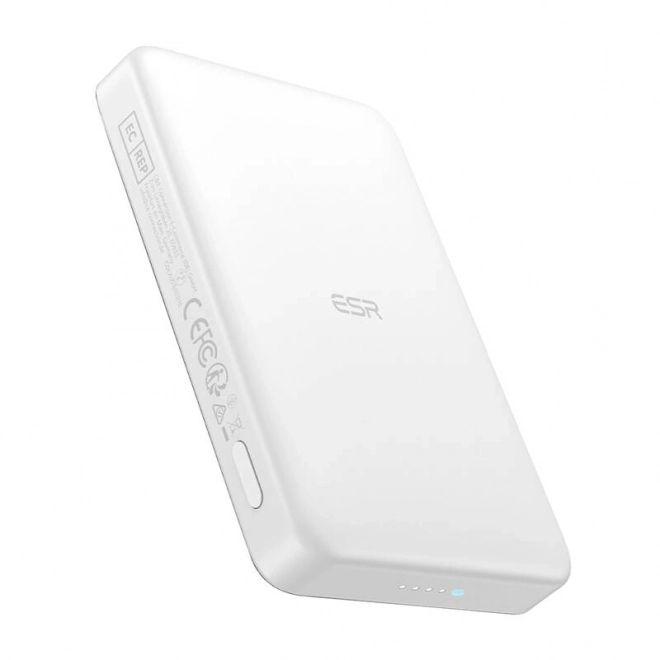 Magnetická powerbanka ESR MagSlim biela