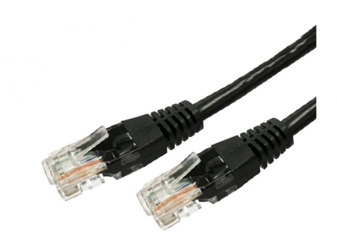 Patchcord kábel kat.6 RJ45 UTP 3m čierny balenie 10 ks
