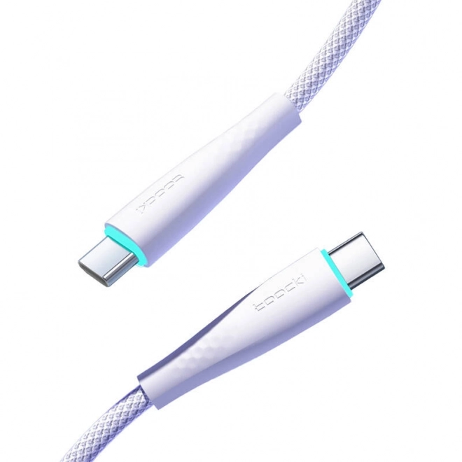 Kabel USB-C na USB-C Toocki 1m PD FC 100W fialový