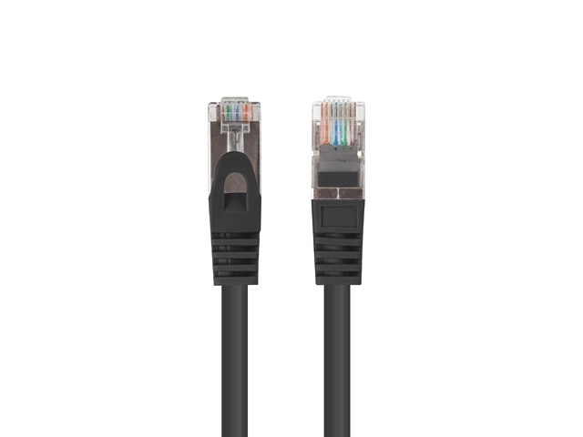 Patchcord kat.6 FTP 1m čierny 10-kusový balík