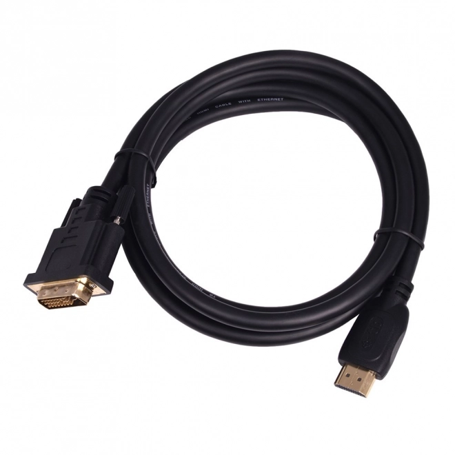 Pozlátený HDMI - DVI kábel 3m