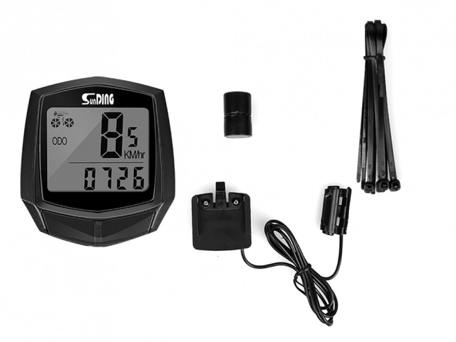 Vodotesný cyklistický tachometer s LCD displejom