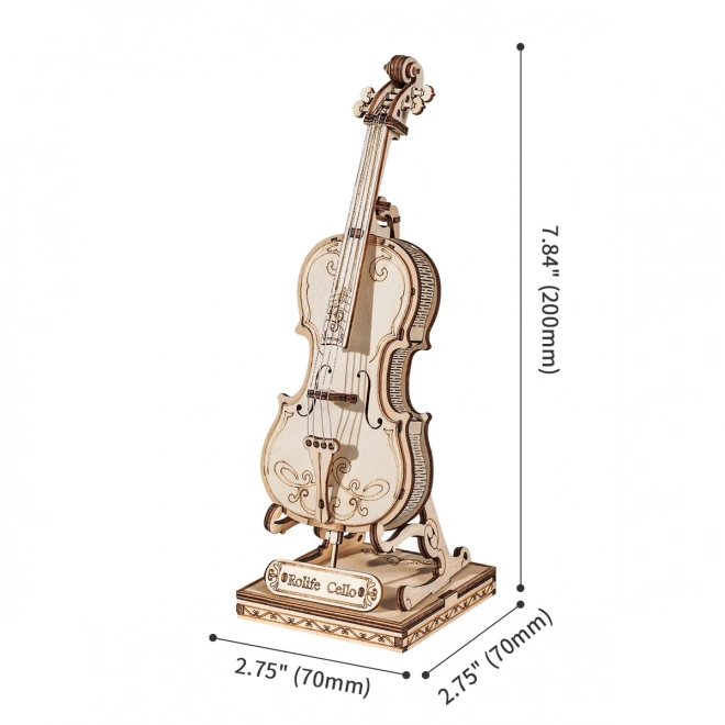 Violončelo - 3D drevená stavebnica