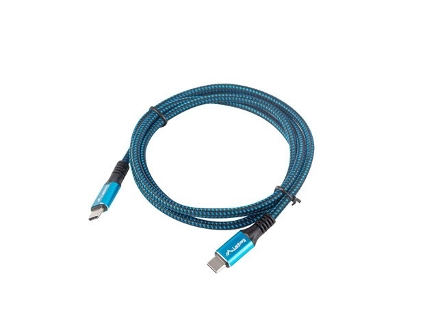 Lanberg kábel USB-C USB4 čierno-modrý 1.2m 100W 8K 60Hz