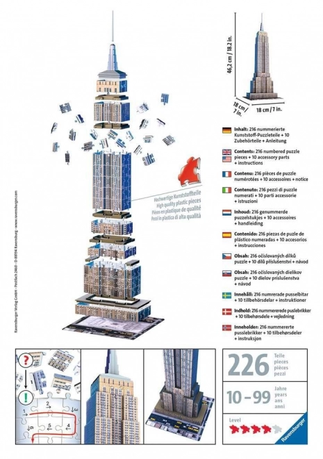 Ravensburger 3D puzzle Empire State Building 216 dielikov