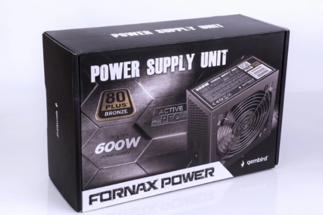Napájací zdroj ATX 600 W, aktívne PFC, 120mm ventilátor, 80 PLUS Bronze