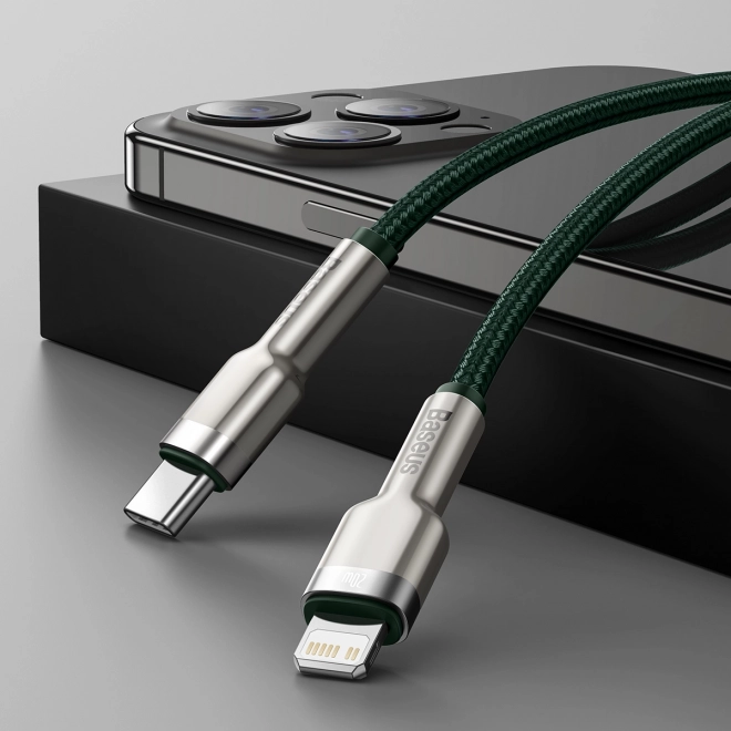 Kábel Baseus USB-C na Lightning 2m Zelený