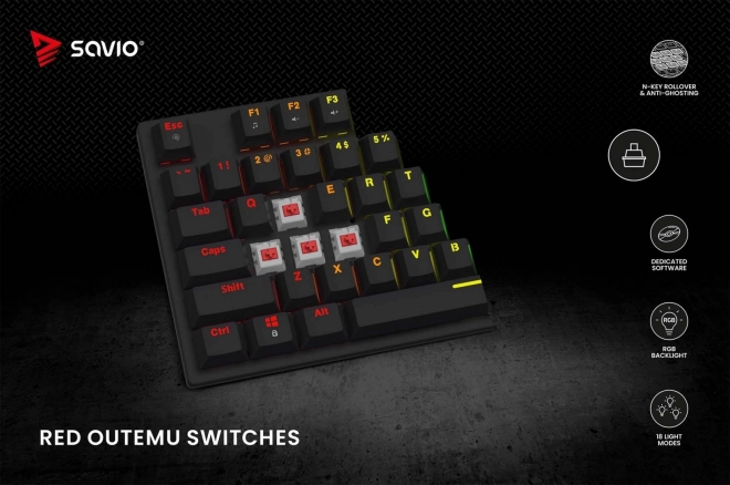 Mechanická klávesnica RGB Tempest X2