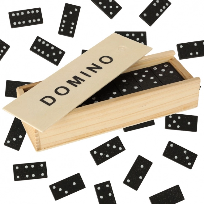 Drevené domino kocky pre rodinnú zábavu s púzdrom