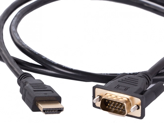 Kábel VGA - HDMI 1,3 m so zlatými konektormi Full HD