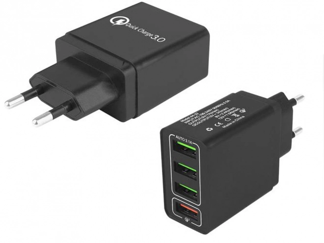 Rýchla sieťová nabíjačka 4xUSB Quick Charge 3.0