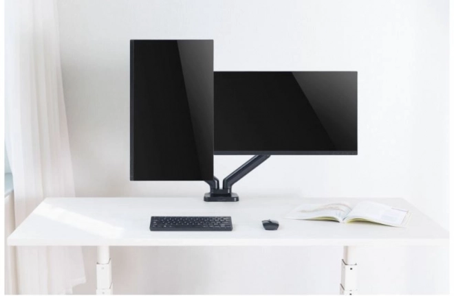 Držiak na dva monitory 17-32 palcov otočný plynový