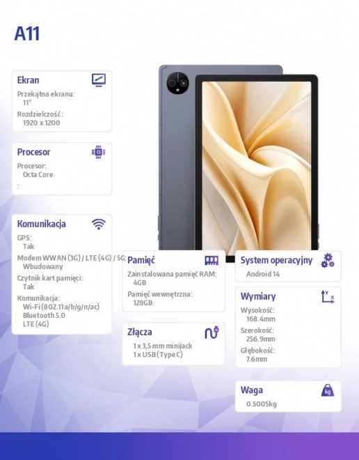 Tablet 11 palcov 4G 4GB/256GB Space Grey