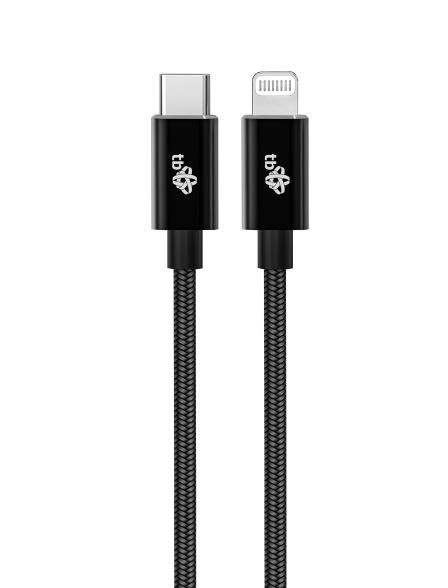 Kábel Lightning USB C 1m čierny