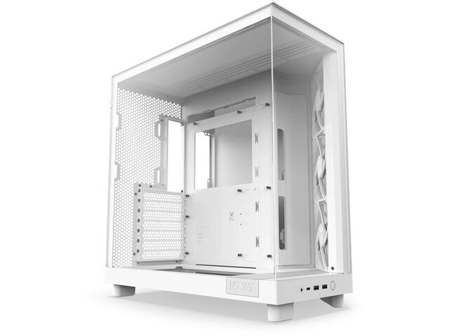 Biela skriňa s oknom NZXT H6 Flow