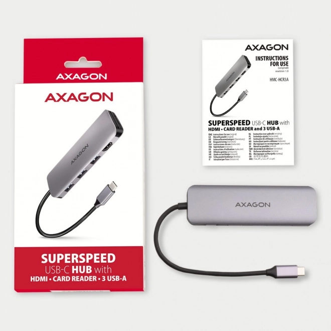 Multifunkčný USB-C hub s HDMI a čítačkou kariet