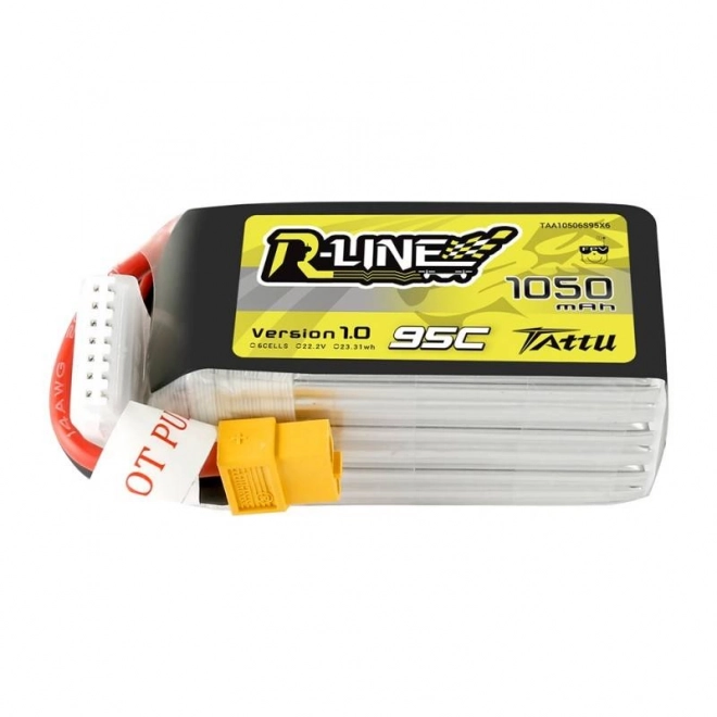 LiPo akumulátor 1050mAh 22.2V 95C TATTU R-Line pre FPV drony