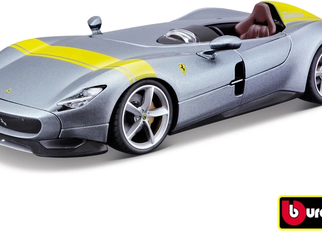 Ferrari Monza SP1 strieborná/modrá kovový model 1:24