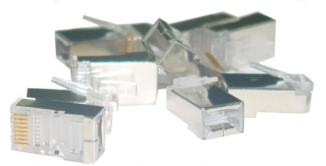 Ekranovaný konektor RJ45 kategórie 6 pre univerzálne použitie