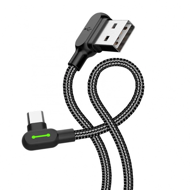 Rýchlonabíjací LED USB-C kábel McDodo s uhlovým dizajnom