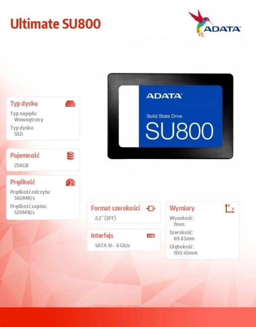 Rýchly SSD disk Ultimate SU800