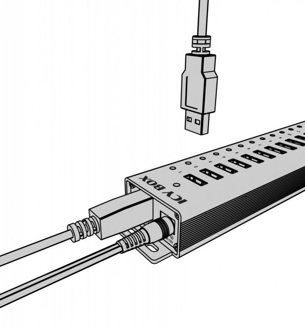 USB Hub s 17 portami